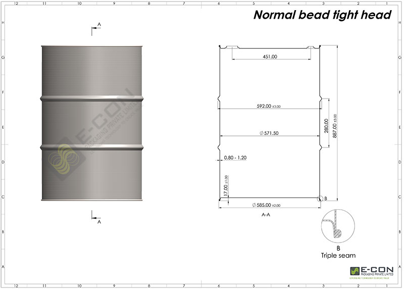 Tight Head / uždaros burnos būgnai – E-CONTight Head / uždaros burnos būgnai – E-CON  